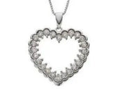 Sterling Silver Semi Mount Pendant Setting Round RD 1.0mm - Syzjewelry